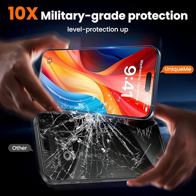 UniqueMe for iPhone 15 Pro Max Screen Protector, Screen Protector 15 Pro Max - Image 3