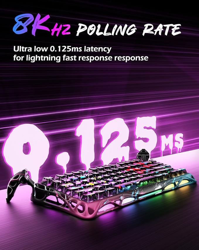 GravaStar Mercury V75 Pro 75% Hall Effect Magnetic Switch Gaming Keyboard-Neon - Image 3
