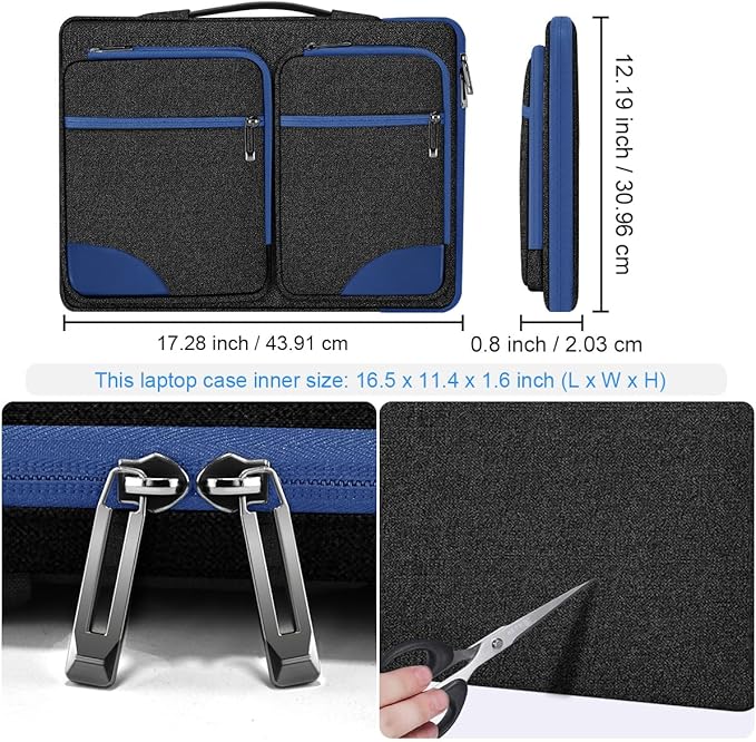 Hseok Ultra-Slim Laptop Case 17 17.3 inches Sleeve Protective PC Briefcase - Image 2