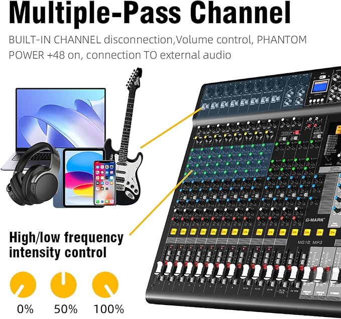 Audio Mixer Bluetooth G-MARK Professional Mixer Usb Interface Sound Board - Image 8