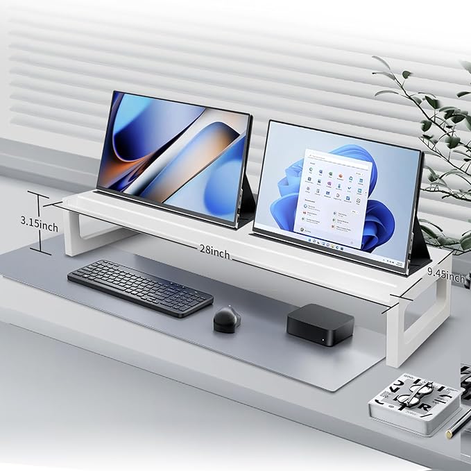 Dual Monitor Stand Riser – 28-Inch Computer Monitor Stand - Image 4