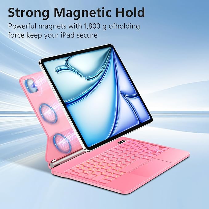 Keyboard Case for iPad Air 11-inch & iPad Pro 11 inch，Magic Magnetic Backlit - Image 3