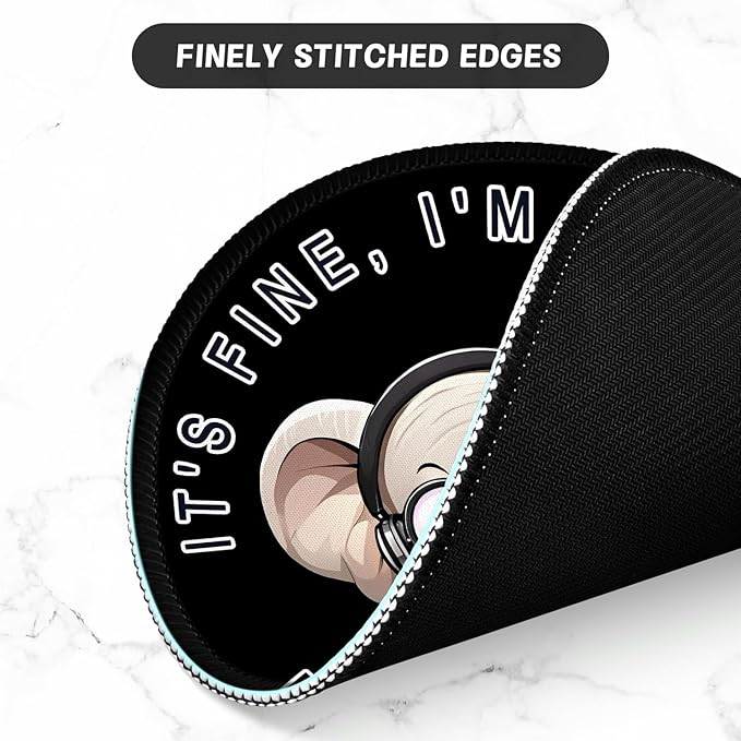 ITNRSIIET Round Mouse Pad with Stitched Edge Premium-Textured Waterproof - Image 4