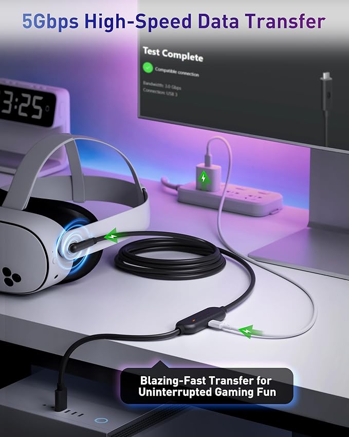 Maxonar [Next-Gen Chip VR Charging Link Cable 16FT Compatible - Image 3