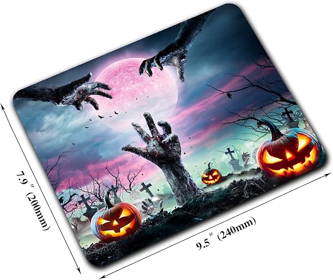 Horror Halloween Mouse Pad, Scary Night Mousepad - Image 2