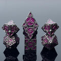Purple Black Nickel Finish Heavy Metal DND Dice Set by Unknown