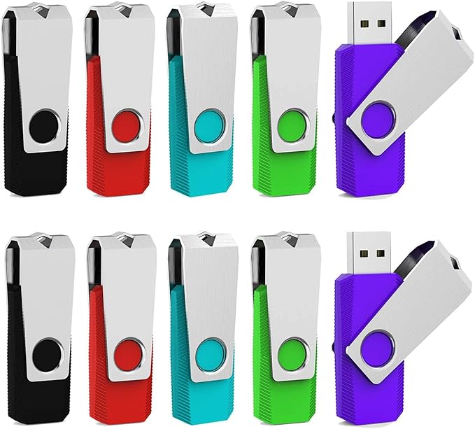 Aiibe 64GB Flash Drive 10 Pack 64 GB Thumb Drive Bulk USB Flash Drives 64GB USB by Aiibe