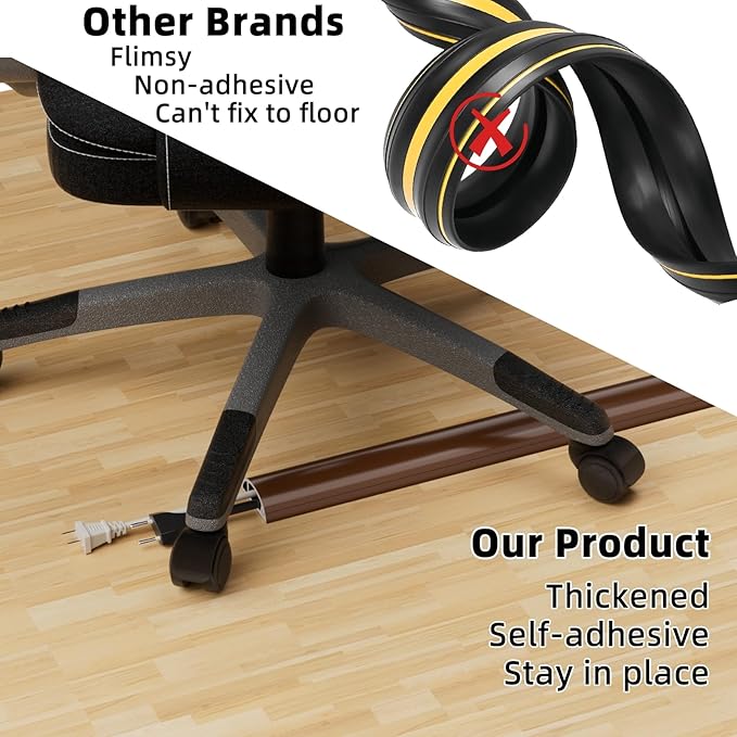 9.8ft Floor Cord Cover, Silicone Wire Hider, Hide Extension Cords, Protect Cords - Image 3