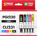 PGI-230XL CLI-231XL High Yield Ink Cartridge Combo 5 Pack Compatible by INKBAY
