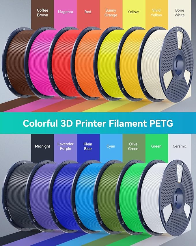 SUNLU PETG Filament 1.75mm 4KG Bundle, Less Stringing and Good Layer Adhesion - Image 7