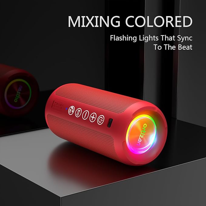 Ortizan Portable Bluetooth Speaker: IPX7 Waterproof, 24W Loud Sound, Deep Bass - Image 2