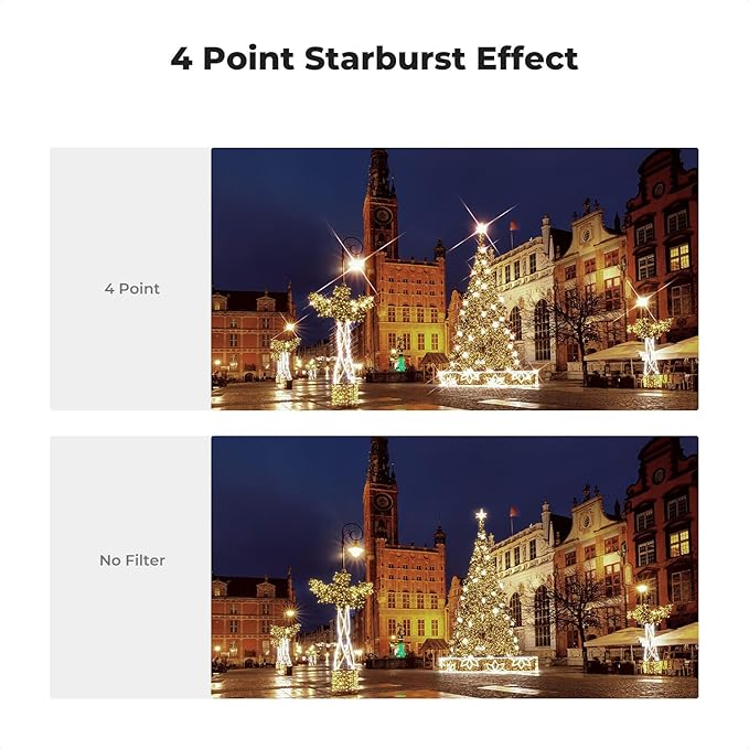 K&F CONCEPT 72mm Star Filters Kit 4 Points 6 Points 8 Points Cross Screen - Image 3