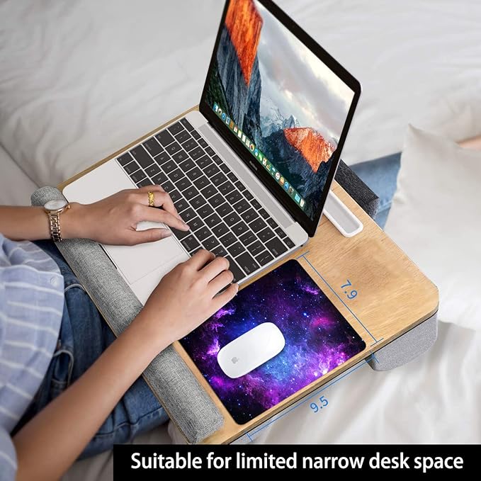 Purple Galaxy Mouse pad, Small Personalized Nebula Design Washable Rubber Mouse - Image 6