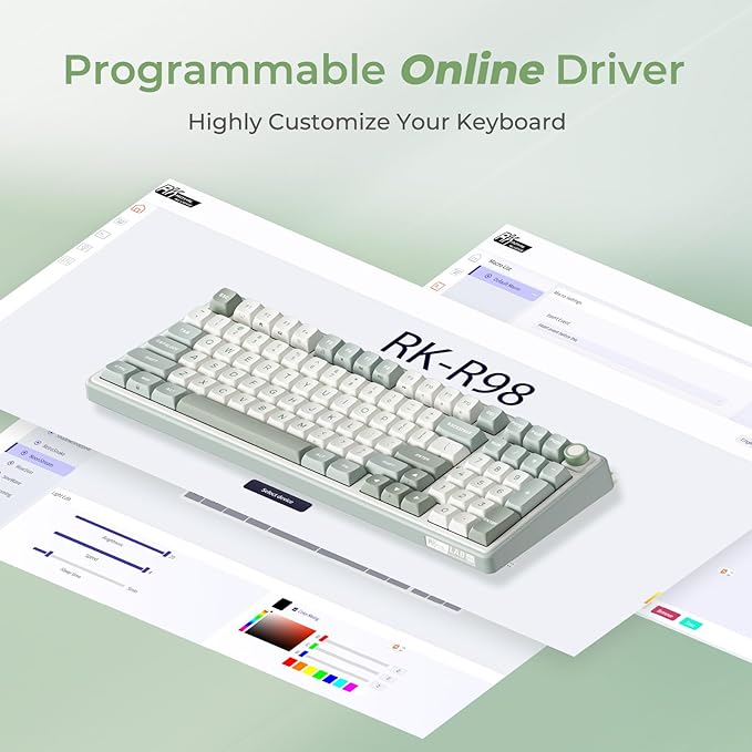 RK ROYAL KLUDGE R98 Pro Creamy Mechanical Keyboard, 96% Wired Gaming Keyboard - Image 8
