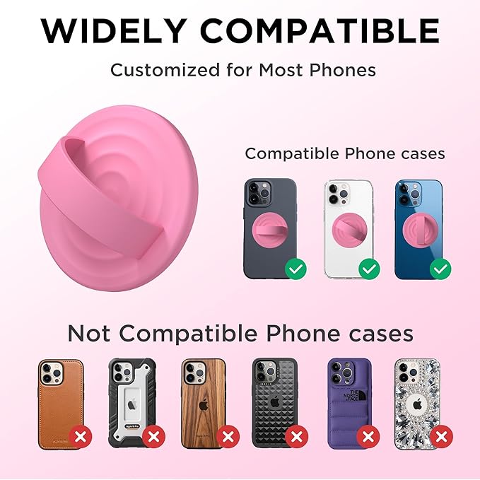 Magnetic Phone Ring Grip Holder, Silicone Finger Loop Grip, Compatible - Image 7
