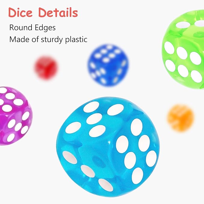 500 Pieces Colored Dice Bulk Set 14 MM 6 Sided Standard Dices - Image 4