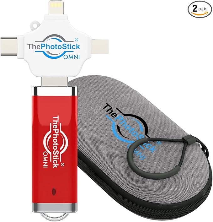 ThePhotoStick® Omni 512GB + Protective Case | Secure Photo & Video Backup and by ThePhotoStick