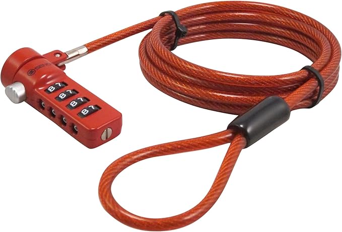 Sendt Red Notebook/Laptop Combination Lock Security Cable by Sendt