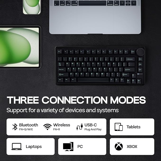EPOMAKER QK81 75% Wireless Mechanical Gaming Keyboard, QMK/VIA Programmable and - Image 4