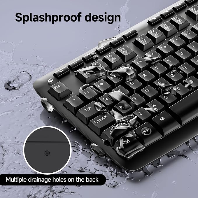 Redragon BK-7367 2.4G Wireless Keyboard, Membrane Computer Keyboard - Image 5