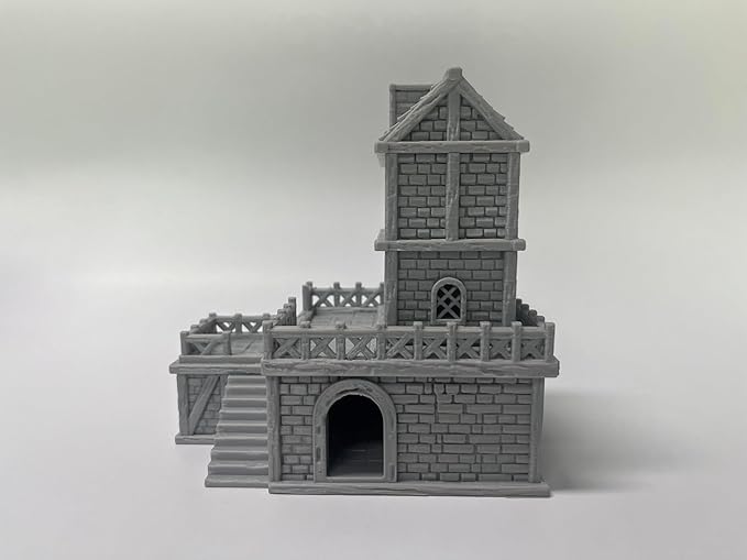 Paintable Tabletop Miniature Building Terrains Compatible - 18mm/28mm Scale - Image 5