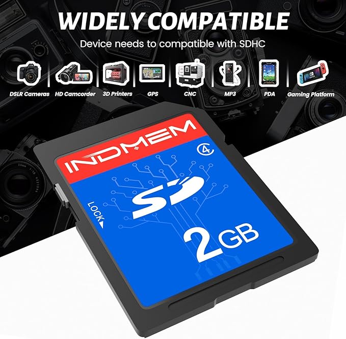 INDMEM SD Card 2GB, 6 Packs Class 4 2GB Flash Memory Card MLC Standard Secure - Image 7