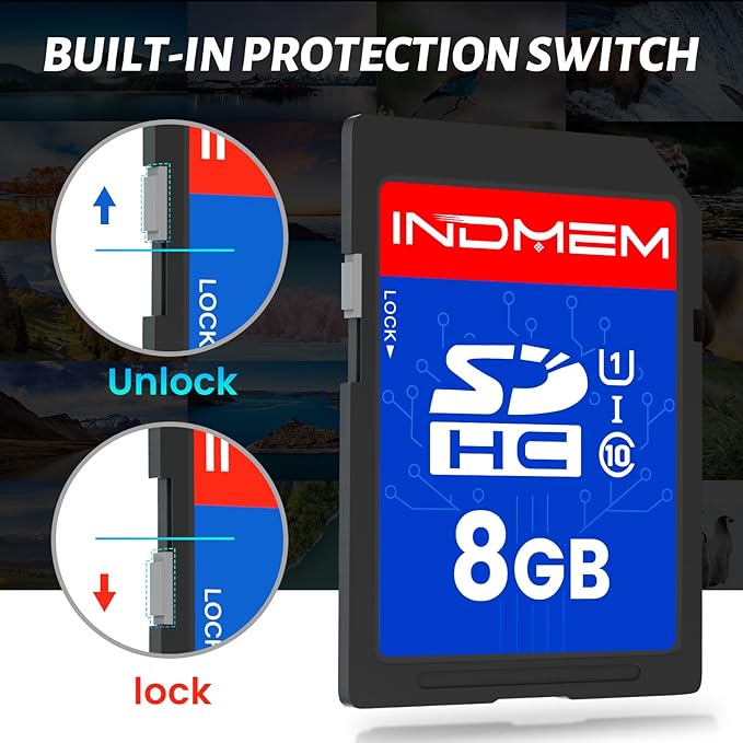 INDMEM SD Card 8GB, 8 Packs Class 10 8GB Flash Memory Card MLC Standard Secure - Image 4