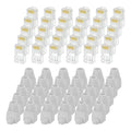MECCANIXITY 60pcs Cat6 RJ45 Pass Through Connectors, RJ45 Connector 8P8C Gold by MECCANIXITY