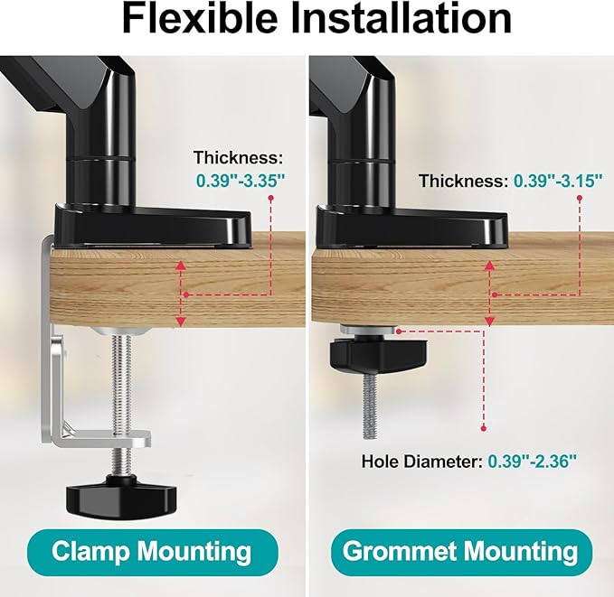 MOUNT PRO Laptop Arm Mount for Desk, 2 in 1 Function Monitor Laptop Stand - Image 6