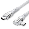 Fasgear 100W USB C to Type C 90 Degree Cable 10ft, USB 3.1 Gen 2 10Gbps Data 5A by Fasgear