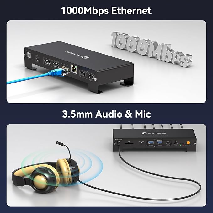 USB C Laptop Docking Station 3 Monitors 4K - Image 9