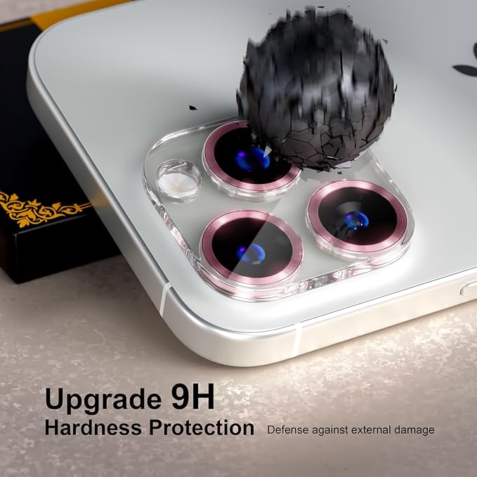 beuxece for 6 Pack iPhone 15 Pro/iPhone 15 Pro Max Camera Lens Protector 9H - Image 2