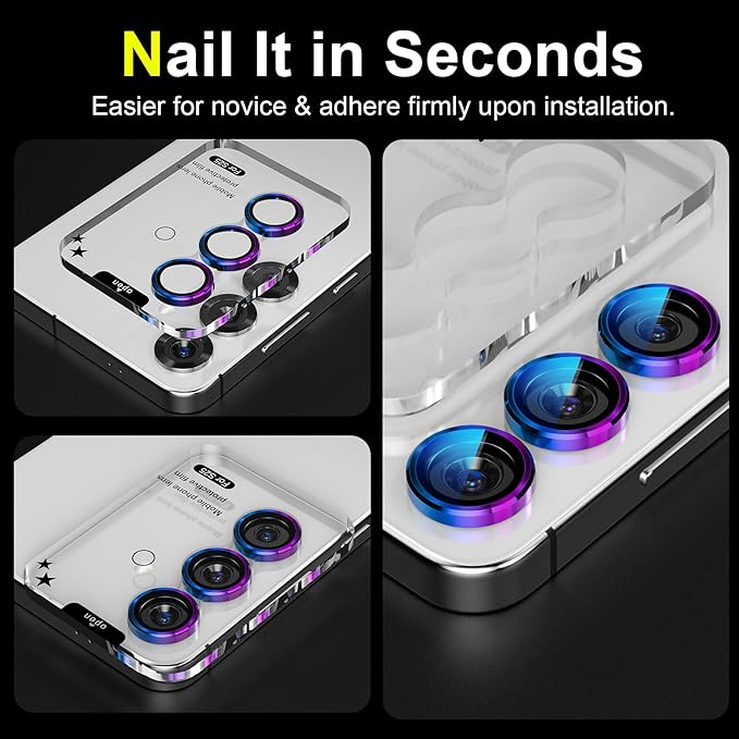 YWXTW Camera Lens Protector for Samsung Galaxy S25 Accessories 9H Tempered - Image 5