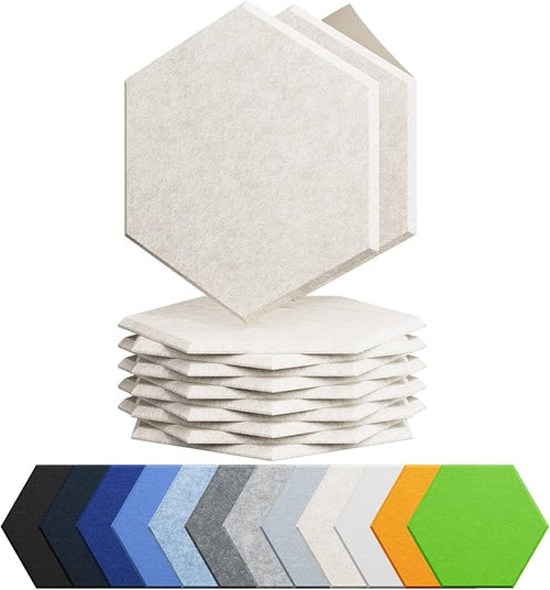 12 Pack Acoustic Panels Self Adhesive Sound Proof Foam, High Density Sound by Amantech