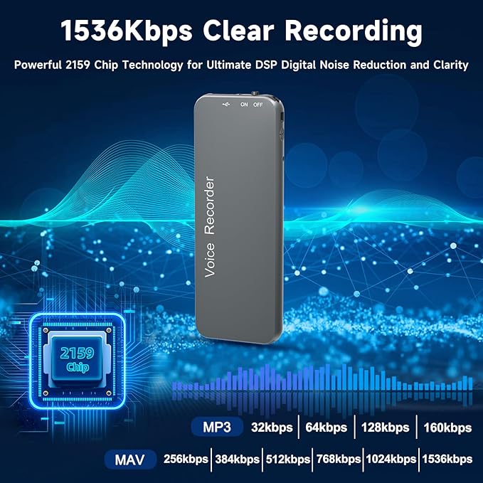 128GB Howabo Voice Activated Recorder - Image 2