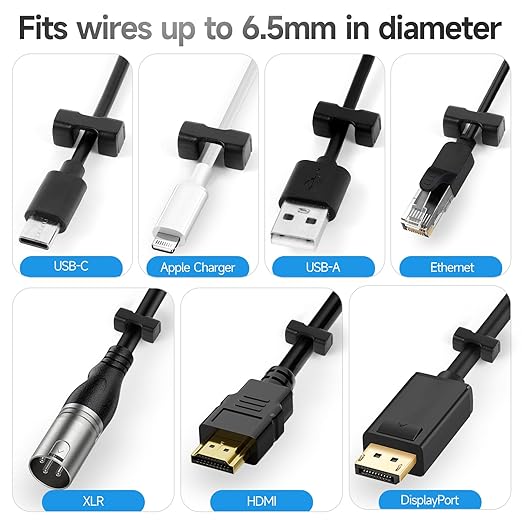 10 Pack Magnetic Cord Organizer Holder, Cable Clips - Image 5