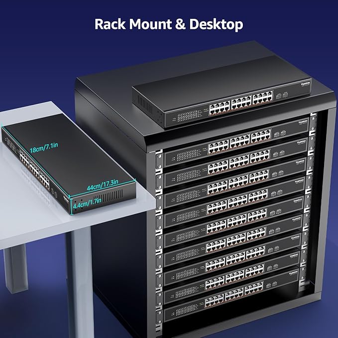 26 Port 2.5G Umanaged Ethernet Switch, 24 x 2.5Gb Base-T Ports, 2 x 10G SFP+ - Image 6
