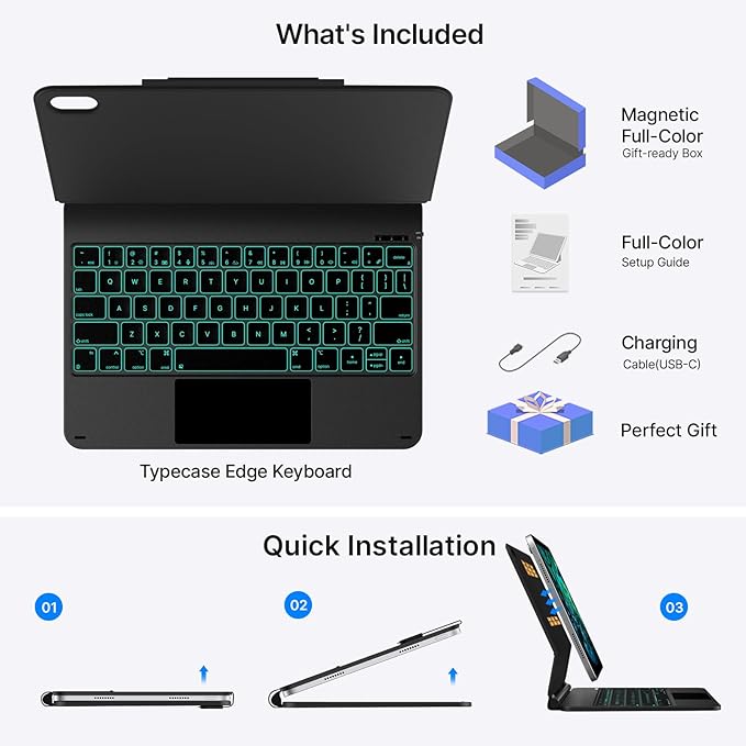 typecase Edge Keyboard Case for iPad 10th Generation 10.9" – Magnetic Keyboard - Image 6