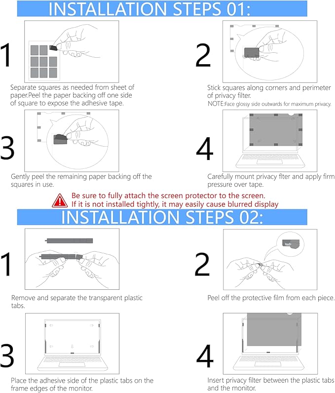 4-Way Laptop Privacy Screen Shield 15.6 Inch, Removable 16:9 Aspect 360° - Image 8