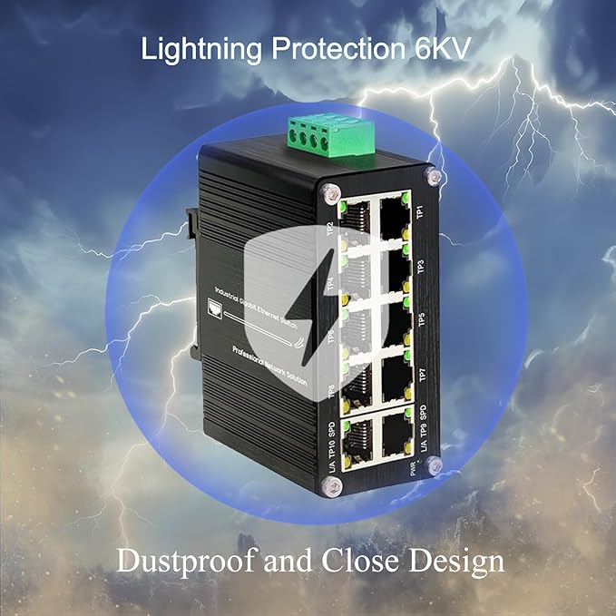 10-Port Gigabit Ethernet Switch, Industrial Design - Image 6