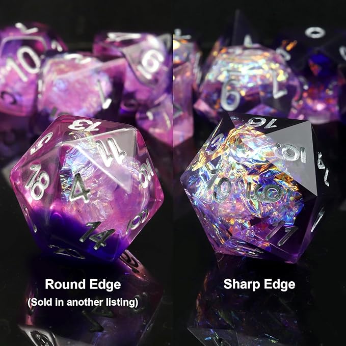 Haxtec DND Dice Set Sharp Edge Resin Dice - Image 6