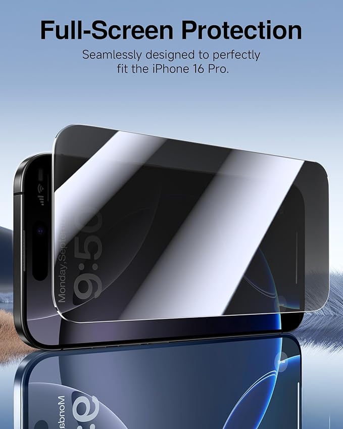 SMARTDEVIL 2 Pack for iPhone 16 Pro Max Privacy Screen Protector, Military - Image 7