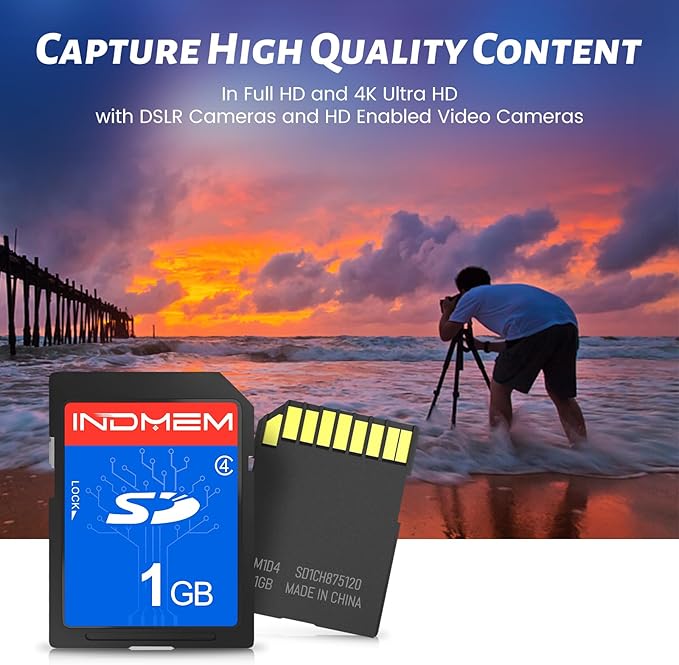 INDMEM SD Card 1GB, 6 Packs Class 4 1GB Flash Memory Card MLC Standard Secure - Image 3