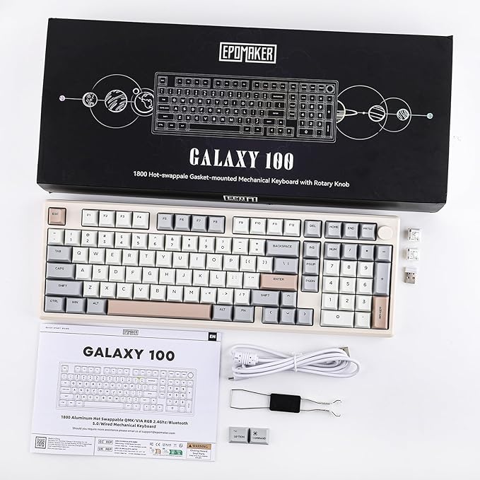 EPOMAKER Galaxy100 QMK/VIA Wireless Gaming Keyboard, Aluminum Shell, Pre-Lubed - Image 8
