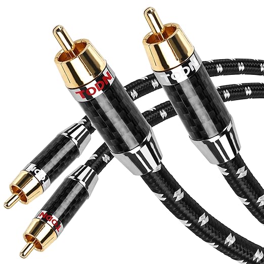 TODN HiFi RCA Audio Cables for Audiophile Shielded RCA Male to Male Cable for by TODNAudio
