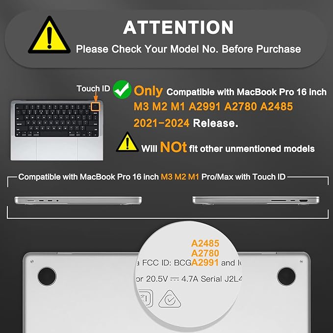 MOSISO Compatible with MacBook Pro 16 inch Case 2025 2024 2023 2022 2021 M4 M3 - Image 2