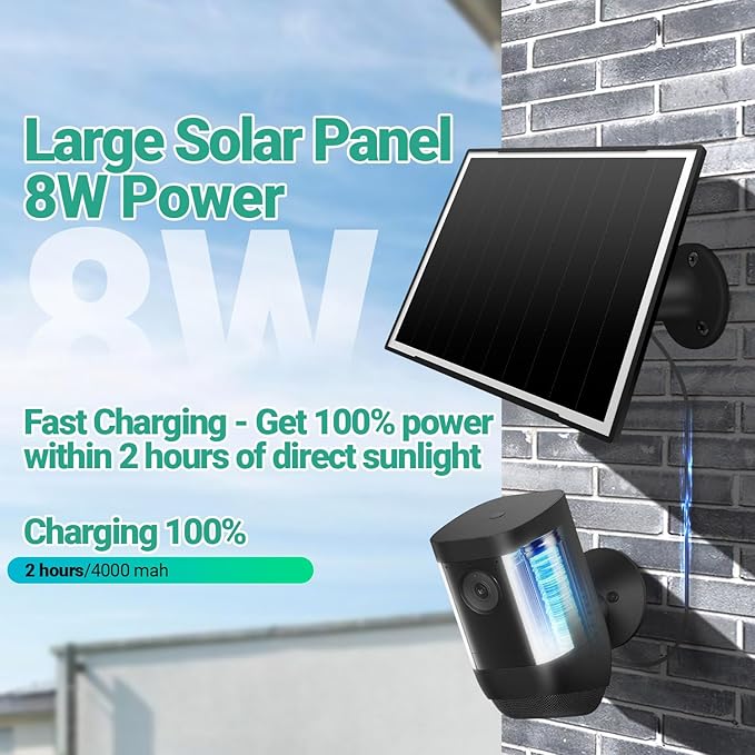 Solar Panel for Ring Camera, 8W High - Image 3