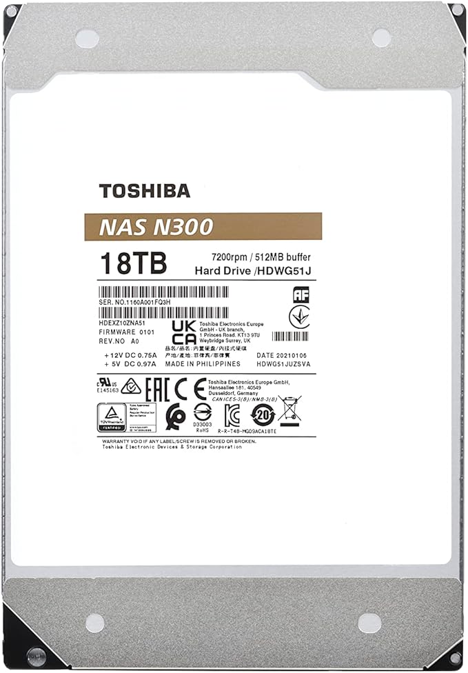 Toshiba N300 18TB NAS 3.5-Inch Internal Hard Drive - Image 5