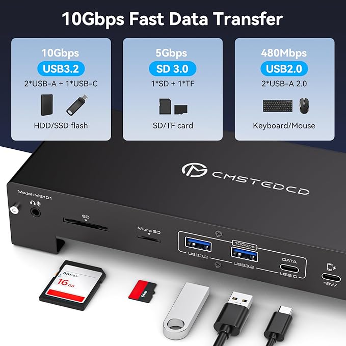 USB C Laptop Docking Station 3 Monitors 4K - Image 7
