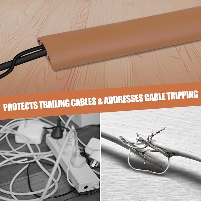 Floor Cord Cover Cavity 0.8"x0.37" Self Adhesive Cord Hider, 10FT Low Profile - Image 6